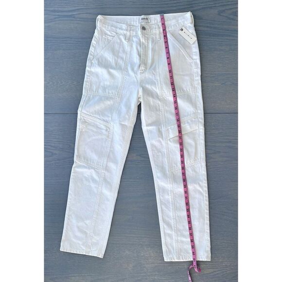 Agolde Cooper Relaxed Straight‎ Cargo Jeans Milkshake 28 NWT $228 - Picture 9 of 10